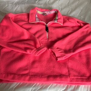 Vintage Op Fleece 1/2 Zip Neon pink